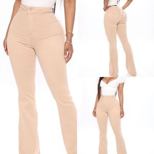 Fashion nova flare denim high rise jeans